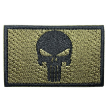 Hot Selling Custom Your Own Embroidered Logo Square  Green Embroidery Patch